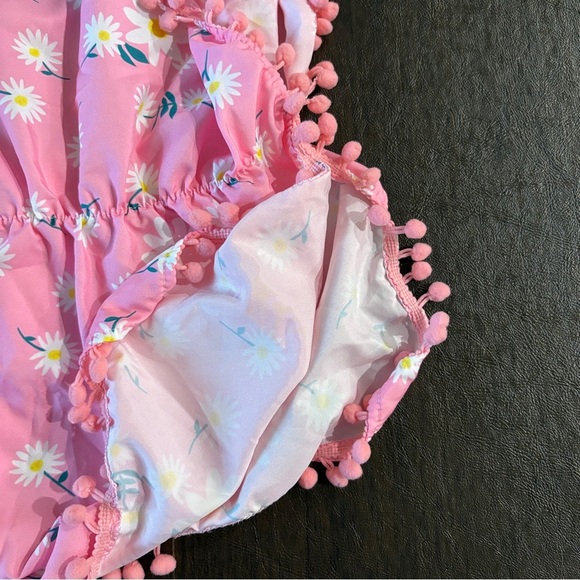 Baby Pink Floral Swim Coverup and Swimcap - Picture 8 of 9